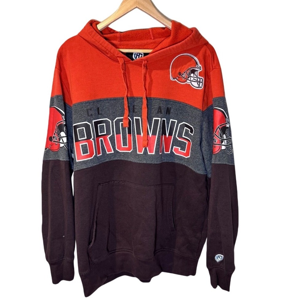 Cleveland Browns Football Retro Embroidery Patch SH Hoodie‎ HandsHigh Sz Large